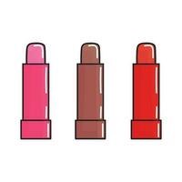 glanzend lippenstift reeks vector illustratie