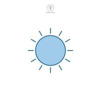 zon icoon symbool vector illustratie geïsoleerd Aan wit achtergrond