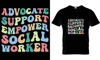 sociaal arbeider t-shirt ontwerp vector. vector