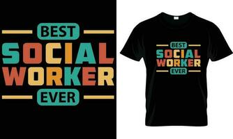 sociaal arbeider t-shirt ontwerp vector. vector