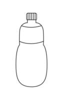 plastic fles voor water tekening. hand- getrokken illustratie geïsoleerd Aan wit achtergrond. vector