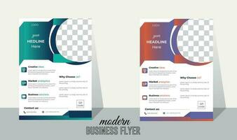 schoon en gemakkelijk zakelijke modern multipurpose golvend helling vorm vector creatief golvend a4 bedrijf folder ontwerp tempel, advertentie kleurrijk creatief sociaal Promotie folder set.