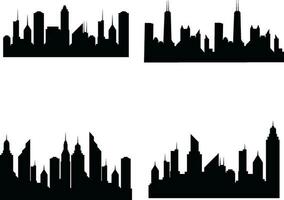 stad silhouet element. voor ontwerp decoratie. vector illustratie.