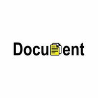 document logo ontwerp, logotype en vector logo