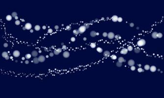 wit bokeh, schittert, flikkering Aan donker blauw achtergrond, behang, voor Kerstmis en nieuw jaar, vector illustratie in eps10 formaat