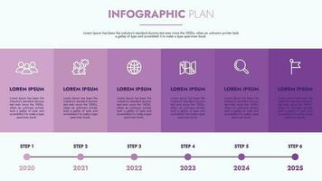 infographic sjabloon voor presentaties en Kenmerken gegevens visualisatie omvat een werkwijze tabel met diagrammen, stappen, opties. de concept voor afzet door illustraties voor rit naar succes. vector