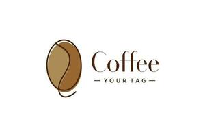 koffie logo ontwerp vector idee met creatief concept