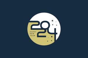 2024 logo ontwerp vector icoon met creatief concept illustratie