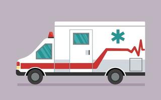 ambulance auto. eerste hulp bij isolatie, virussen en pandemieën. veilig vervoer van patiënten, snelle spoedeisende zorg vector