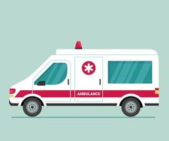 ambulance auto. eerste hulp bij isolatie, virussen en pandemieën. veilig vervoer van patiënten, snelle spoedeisende zorg. vervoer om ernstig zieke patiënten te helpen vector