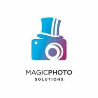 magie hoed fotografie logo vector icoon illustratie