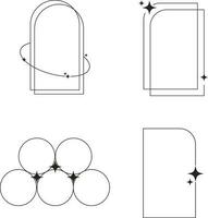 monoline minimalistische vorm element. voor ontwerp elementen sjablonen.vector illustratie vector