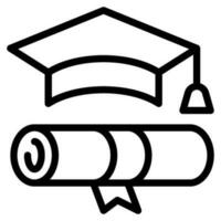 diploma uitreiking pet icoon illustratie vector
