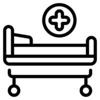 medische bed pictogram vector