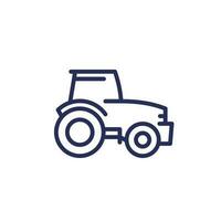 tractor, agrimotor lijn icoon Aan wit vector