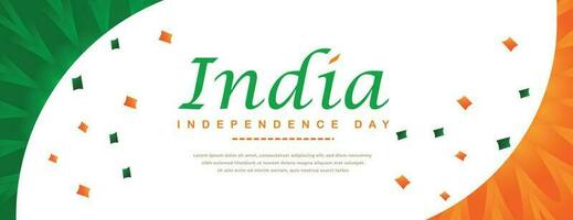 Indië onafhankelijkheid dag oranje en groen achtergrond ontwerp vector