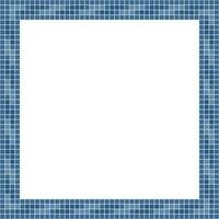 marine blauw tegel kader, mozaïek- tegel kader, tegel kader, naadloos patroon, mozaïek- kader naadloos patroon, mozaïek- tegels structuur of achtergrond. badkamer muur tegels, zwemmen zwembad tegels. vector