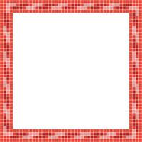 rood tegel kader, mozaïek- tegel kader, tegel kader, naadloos patroon, mozaïek- kader naadloos patroon, mozaïek- tegels structuur of achtergrond. badkamer muur tegels, zwemmen zwembad tegels met mooi patroon. vector