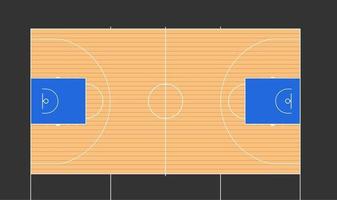 basketbalveld vectorillustratie met fiba-markeringen vector