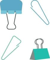 papier clips bindmiddel schattig. bindmiddelen Aan een wit achtergrond. vector illustratie.