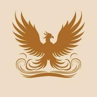 Feniks vogel vector ontwerp. fantasie vogel logo element.
