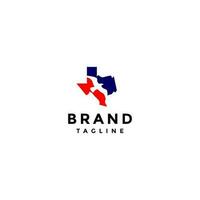 vogel silhouet binnen Texas staat kaart logo ontwerp. Texas staat kaart met vogel silhouet in de centrum logo ontwerp. vector