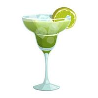 margarita cocktail. vector illustratie Aan een wit achtergrond.