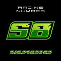 racing aantal 58 vector ontwerp sjabloon