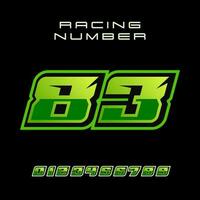 racing aantal 83 vector ontwerp sjabloon