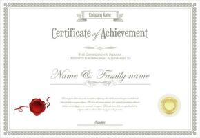 certificaat of diploma retro wijnoogst ontwerp vector sjabloon