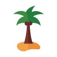 boom palm plat stijlicoon vector