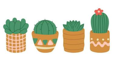 cactus schattig Aan een wit achtergrond vector illustratie