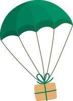 parachute met pakket vector