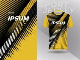 geel zwart overhemd sport Jersey mockup sjabloon ontwerp voor voetbal, Amerikaans voetbal, racen, gamen, motorcross, wielersport, en rennen vector