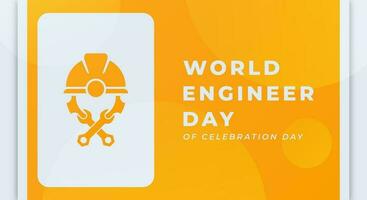 wereld ingenieurs dag viering vector ontwerp illustratie voor achtergrond, poster, banier, reclame, groet kaart
