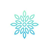 mandala blad logo ontwerp elegant vector