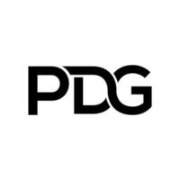 brief p d en g logo ontwerp vector
