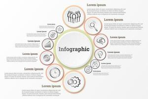 infographic dat biedt een gedetailleerd verslag doen van van de bedrijf, verdeeld in 12 onderwerpen. vector