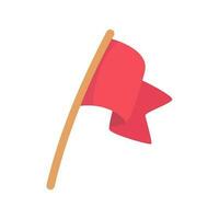 rood vlag icoon. symbolisch vlaggen voor bepalend tent sites voor trekkers vector