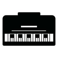 groots piano icoon silhouet vector