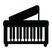 groots piano icoon silhouet vector