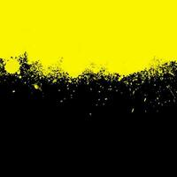 zwart en geel grunge verf geklater achtergrond vector