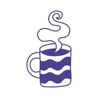 Koffiekopje drankje geïsoleerde pictogram vector