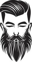 baard gezicht vector tatoeëren illustratie