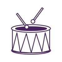 trommel muziekinstrument geïsoleerd pictogram vector