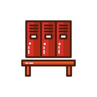 lockers metalen winkel geïsoleerde pictogram vector