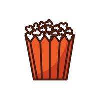 pop corn fastfood icoon vector