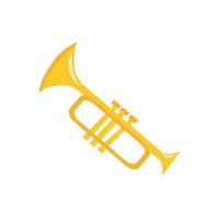 Trompet muziekinstrument geïsoleerde pictogram vector