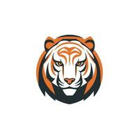 tijger logo embleem sjabloon mascotte symbool voor bedrijf of overhemd ontwerp. vector