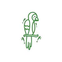 papegaai exotische vogel geïsoleerde icon vector